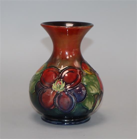 A Moorcroft flambe vase height 12.5cm